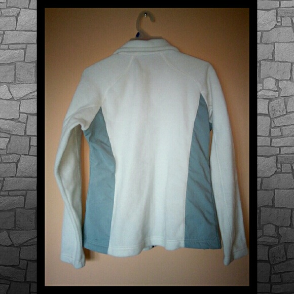 Columbia full zip fleece mid layer large white & gray - Picture 2 of 8
